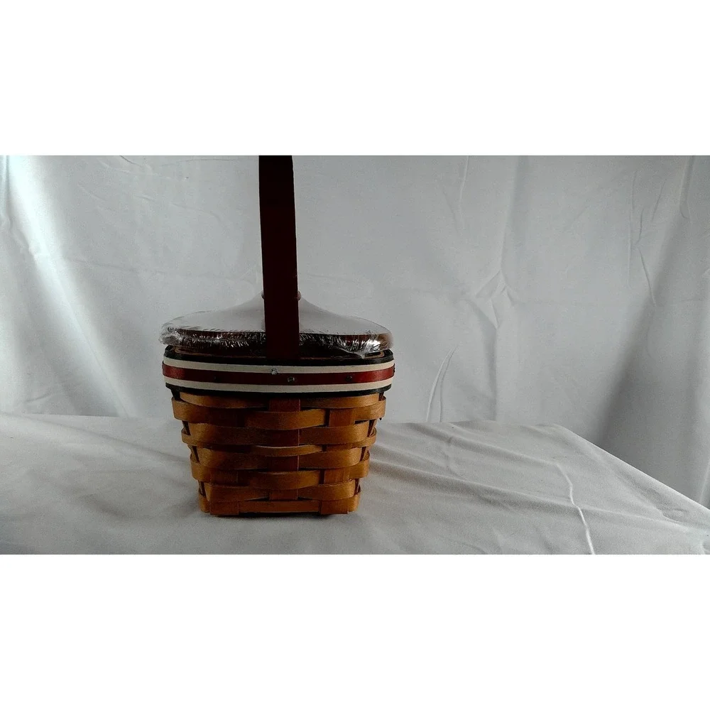 Longaberger 2009 Holiday Helper Basket Set - B, L, P & Lid‎ w/ extra knob - NEW